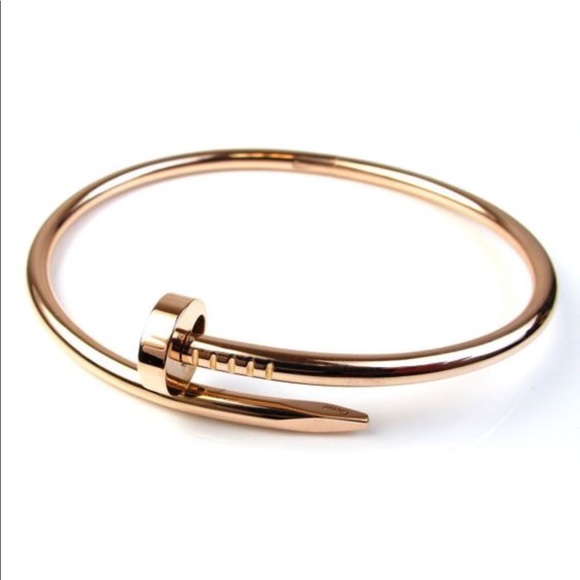 Nail Stainless Steel Bangle Bracelet - Picture 5 of 7